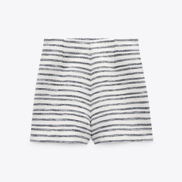 ZARA GOLD BUTTON TEXTURED SKIRT Blue - Picture 9 of 10